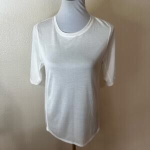 Vince white lightweight crewneck short sleeve tee shirt XS